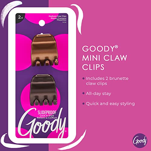 Goody Women's Colour Collection 1/4 SPH Claws, Brunette, 2 Count