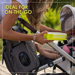 bblüv - Bentö - Small Sealed Lunchbox with Spork, Kids Leak-Proof, On-the-Go Meal, Snack Packing, BPA Free - For Kids (Lime)