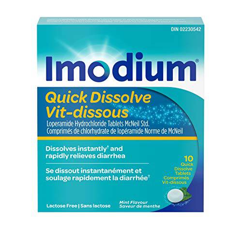 Imodium Quick Dissolve Mint Flavor Tablets