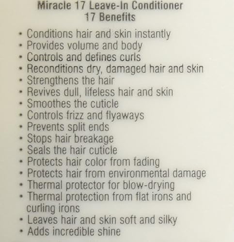 BioSilk Silk Therapy, 17 Miracle Leave-In Conditioner, 5.64 Fl Oz