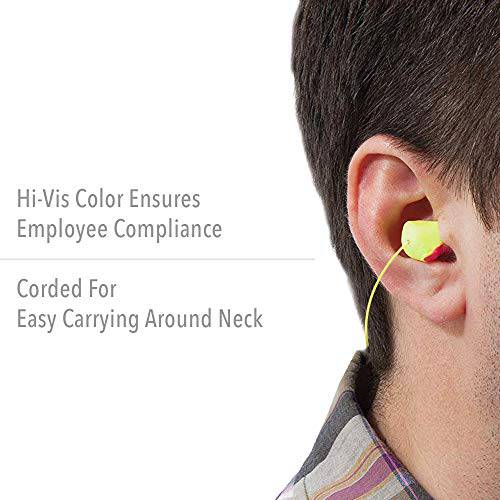 Howard Leight by Honeywell Laser Lite High Visibility Disposable Foam Earplugs, 100-Pairs, Pink/Yellow, LL-30