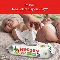 HUGGIES Natural Care Baby Wipes, Refill Pack (184 Sheets Total), Fragrance-free, Alcohol-free, Hypoallergenic