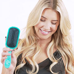 The Knot Dr. for Conair Hair Brush, Wet and Dry Detangler, Removes Knots and Tangles, For All Hair Types, Blue