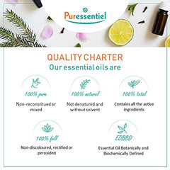 PURESSENTIEL - Eucalyptus Lemon Scented Organic Essential Oil - Used in aromatherapy topically for muscle pain, headache or cough and cold - 100% pure and natural - 10ml