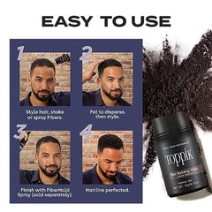 TOPPIK Hair Building Fibers for Instantly Fuller Hair, Grey, 12 g, Fill In Fine or Thinning Hair, Instantly Thicker Looking Hair, 9 Shades for Men & Women