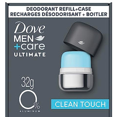 Dove Men+Care 0% Aluminum Refillable 48H Deodorant Starter Set Clean Touch Scent Deodorant for Men 32 g