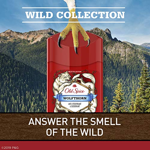 Old Spice Wild Collection Invisible Solid Antiperspirant and Deodorant for Men, Wolfthorn scent, 73 g