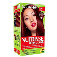 Garnier Nutrisse Ultra Color, Permanent Hair Dye, 350 Sweet Cherry, Vibrant Colour, Silky and Smooth Hair Enriched With Avocado Oil, 1 Application