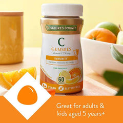 Nature's Bounty Vitamin C Gummies Supplement, Helps Maintain Immune Function, 60 Gummies