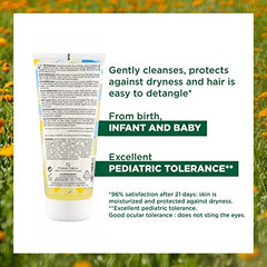 Klorane - Baby Gentle Cleansing Gel with Calendula - Hair and Body - Infant & Baby from birth - Biodegradable - 200ml