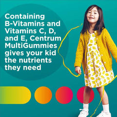 Centrum Junior MultiGummies Tropical Fruit Multivitamin and Multimineral Supplement, Pineapple-Mango, Dragonfruit, and Passionfruit Flavours, 60 count