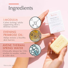 Eau Thermale Avene Xeracalm A.D Ultra-Rich Cleansing Bar for Atopic Dermatitis-Prone Skin, Eczema-Prone Skin, Fragrance-Free, 100 g