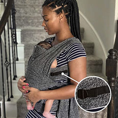 Boppy Baby Carrier—ComfyFit Adjust, Heathered Gray, Hybrid Wrap with New Adjustable Arm Straps to Fit More Bodies, 3 Carrying Positions, 0m+ 8-35lbs, Soft Yoga-Inspired Fabric with Storage Pouch