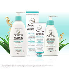 Aveeno Restorative Skin Therapy Repairing Cream, Vitamin B5, Aloe, Prebiotic Oat, Dry Skin & Sensitive Skin Lotion, 340g