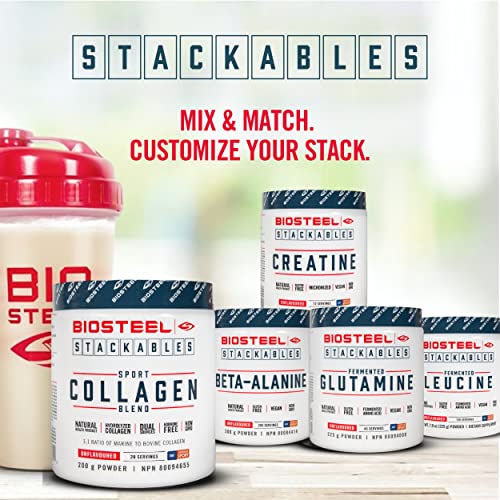 BioSteel Stackables Sport Collagen Blend, Hydrolyzed Collagen Non-GMO Formula, 20 Servings