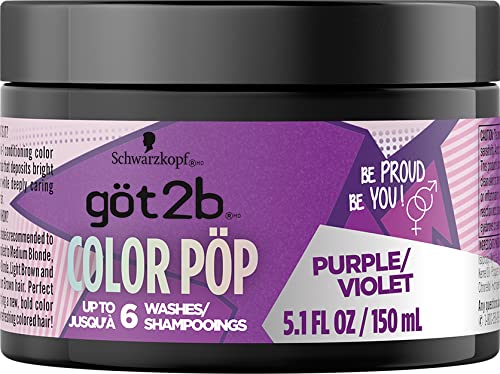Schwarzkopf Got2b Color Pop Semi Permanent Hair Color, Purple, 150ml