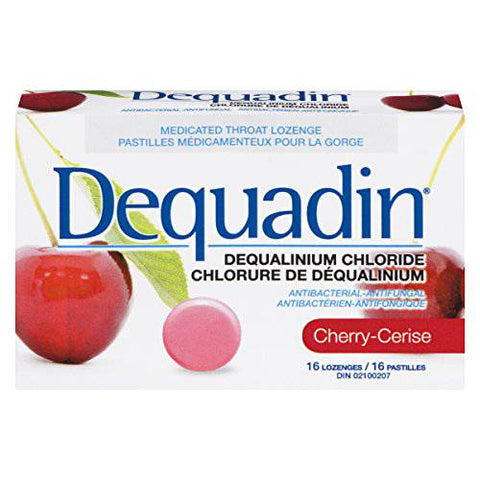 Dequadin Medicated Throat Lozenges - Cherry | Provides Antibacterial ...