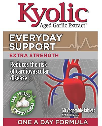 Kyolic - Odourless Aged Garlic Extract Extra Strength One-A-Day 1000mg, 60 Capsules