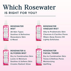 Heritage Store Rosewater Toner Moisturizing Essence | Tones and Refines Pores | Vegan & Cruelty Free | Free of Dyes & Alcohol | 237ml, Clear (Pack of 1)