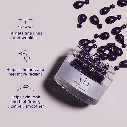 Meaningful Beauty Wrinkle Smoothing Capsules Advanced Formula, Hyaluronic Acid Targeted Treatment Serum, 60 Count