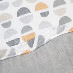 Boppy 100% Cotton Muslin Burp Cloth, Gray Gold Truffles, Coordinating Design, Pack of Three, Soft and Absorbent Burp Cloths with a Curved Shoulder-Stay Shape