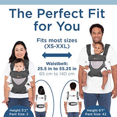 Ergobaby Carrier, 360 All Carry Positions Baby Carrier, Pure Black