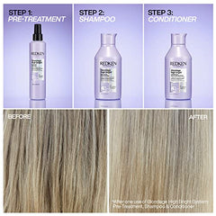 Redken Blondage High Bright Pre Treatment, Brightens and Lightens Color-Treated and Natural Blonde Hair Instantly, Infused with Vitamin C,250 ml.