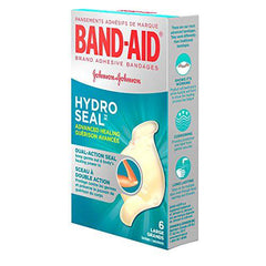 Band-Aid Hydrocolloid Bandages Large, Waterproof Adhesive Blister Cushions, Hydro Seal, 6 Bandages