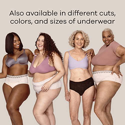 Always Discreet Boutique, Incontinence & Postpartum Underwear For Women,  Maximum Protection, Large, 10 Count