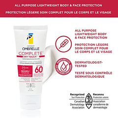 Garnier Ombrelle Sunscreen Complete Sensitive Body & Face Lotion, SPF 60, Ultra Light Moisturizing Cream, Hypoallergenic, Fragrance Free, 90mL -Sensitive Advanced