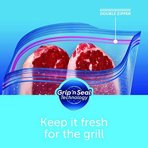 Ziploc Medium Food Storage Freezer Bags, Grip 'n Seal Technology for Easier Grip, Open, and Close, 19 Count - Zecoya