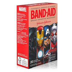 Band-Aid Adhesive Bandages for Kids, Marvel Avengers, 20 Count, Assorted Sizes, red