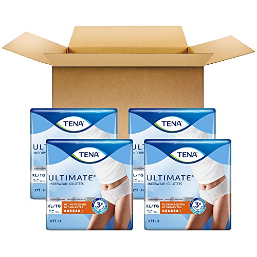 TENA Protective Incontinence Underwear, Ultimate Absorbency, Extra Large, 44 count (4x11ct)