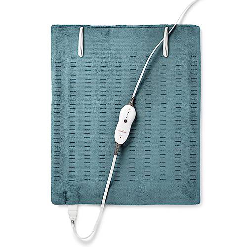 Sunbeam Premium XXL Size Heating Pad with Compact Storage Electric Heating Pad for Back Pain & Larger Muscle Groups 4 Heat Settings 2 Hour Auto Shutoff Moist Heat Option 20 x 24 inch