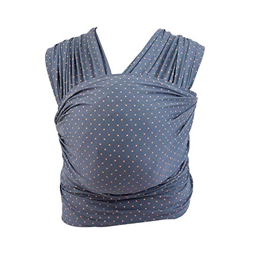 Ergobaby Aura Baby Carrier Wrap for Newborn to Toddler (7-25 Pounds), Coral Dots