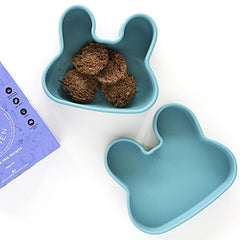 We Might Be Tiny Silicone Bunny snackie Blue Dusk