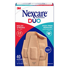 Nexcare™ Duo Bandages DSA-40-CA, Assorted Sizes, 40/pack