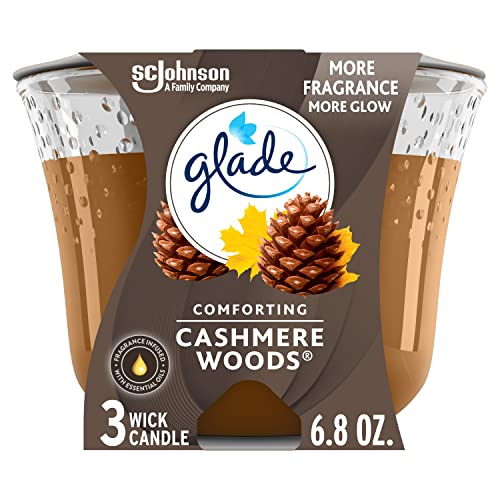 Glade Candle, Cashmere Woods, 3 Wick, 6.8 Ounce (Pack of 1)
