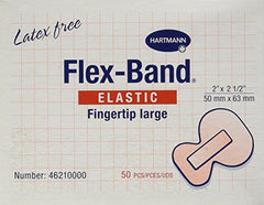 Hartmann Flex-Band Fabric Adhesive Bandages, Fingertip, 2" x 2 1/2", 50