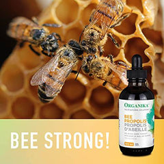 Organika Bee Propolis Liquid- Natural Immune Support, Sore Throat Relief, Antioxidant, Alcohol-Free- 30 ml