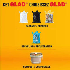 Glad® 100% Compostable OdourShield®  Easy-Tie®  Bags- Tall - Zecoya