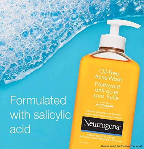 Neutrogena Acne Face Wash, Oil Free Facial Cleanser with Salicylic Acid, 269 mL