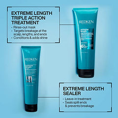 Redken Hair Treatment, Extreme Length Treatment Mask, Rinse-Out Hair Mask, For Strenghtening Damaged Hair, Strengthens Hair, For All Hair Types, With Biotin, 250 ML