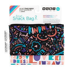 Bumkins Snack Bags, Reusable Fabric, Washable, Food Safe, BPA Free – Kindness (2-Pack)