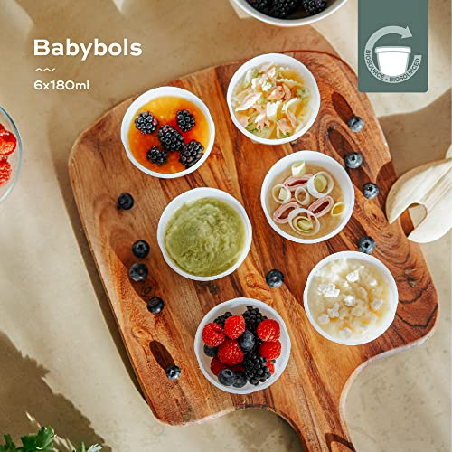 Babymoov Biosourced Food Storage Containers - BPA Free Bowls With Leak Proof Lids, Ideal to Store Baby Food or Snacks for Toddlers (PICK YOUR SET SIZE)