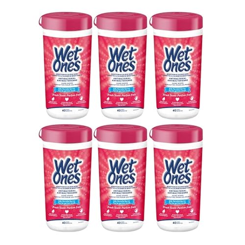 Wet Ones Antibacterial Wipes 40 Count (Value Pack of 6)