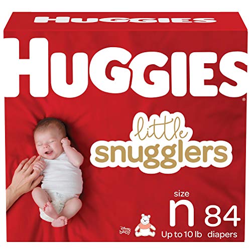 HUGGIES Newborn Diapers - HUGGIES Little Snugglers Disposable Baby Diapers, 84ct, Giga Pack