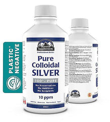 Colloidal Silver 10ppm 600ml - Colloidal Silver Liquid Minerals Trace Minerals - Colloidal Copper Supplements - Silver Colloidal Minerals Liquid - Formulated & Made in Canada