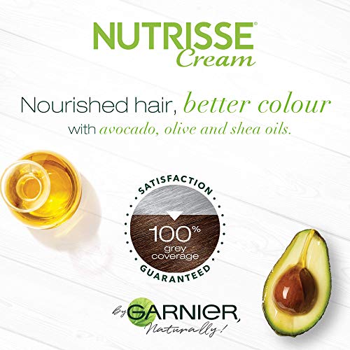 Garnier Nutrisse Cream, Permanent Hair Colour, 700 Dark Neutral Blonde, 100% Grey Coverage, Nourished Hair Enriched With Avocado Oil, 1 Application