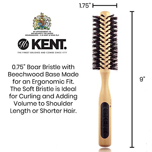 Kent natural shine Brush, Medium Radial, Pure Bristles, 1 Count